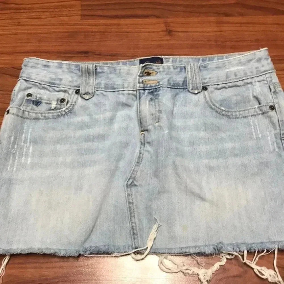 COPY - Aeropostale Distressed Denim Skirt, Size 9/10 - Picture 1 of 5
